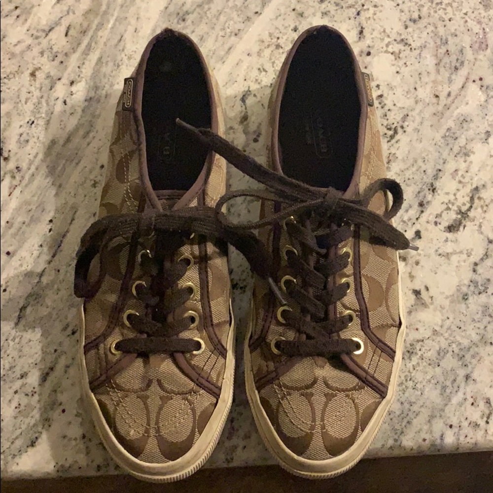 Brown coach shoes